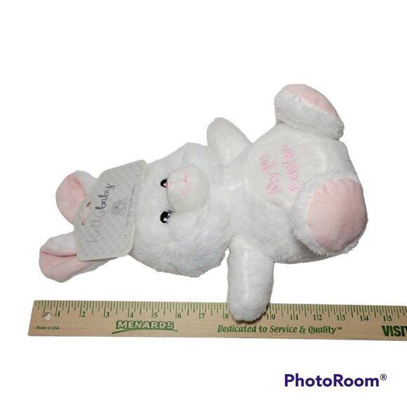 Kelly Baby My 1st Easter Bunny Rattle Baby Plush Toy Lovey Soft Rabbit Pink NWT - Picture 12 of 12